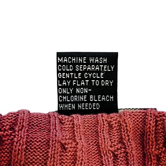 Fairway Outfitters Mens Large Sweater Vest Rust Cotton Cable Knit Golf Pullover - Picture 5 of 8